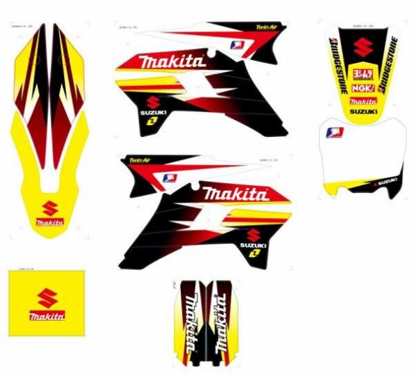 ADESIVI SUZUKI X PLASTICHE KRZ PIT BIKE KAYO TT125 TT140 TD160 TT160 TT190R