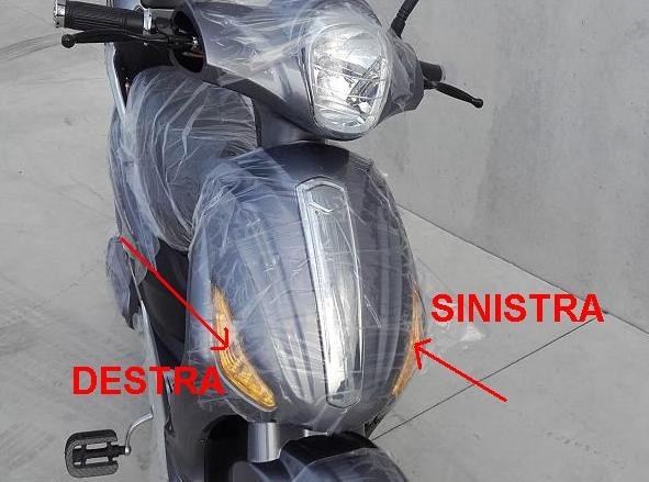FRECCIA SINISTRA LAMPADA FANALE - bici elettrica scooter sky II tipo z-tech