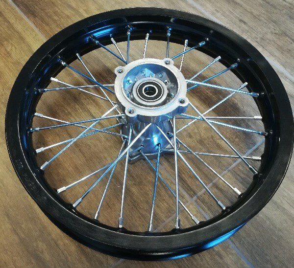 CERCHIO POSTERIORE KAYO 12" perno 15mm - pit bike bse per gomme copertone 80/100-12