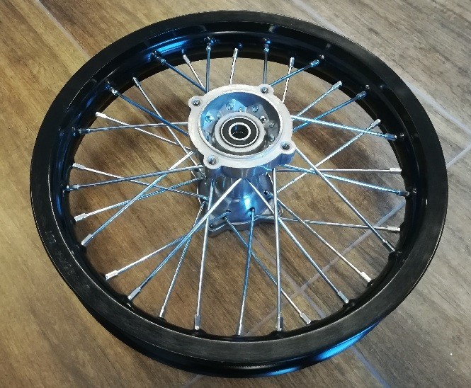 CERCHIO POSTERIORE KAYO 12" perno 15mm - pit bike bse per gomme copertone 80/100-12