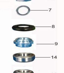 SERIE CUSCINETTI STERZO E BULLONI 320/23.5 320/22 PIT BIKE KAYO KRZ