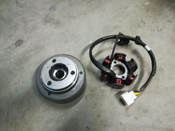 VOLANO + STATORE 6 BOBINE QUAD KAYO PREDATOR 110 miniquad 4 tempi