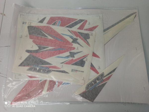 ADESIVI ROSSI QUAD ATV 125 SPORT miniquad sticker Tox stile raptor