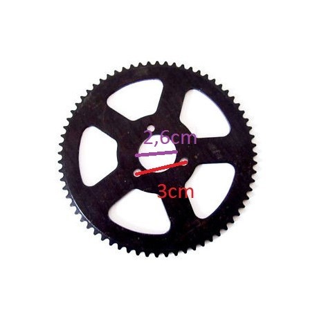 CORONA MINIMOTO 72 DENTI 3cm e 2,6cm PASSO PICCOLO MINIATV MINIQUAD CATENA