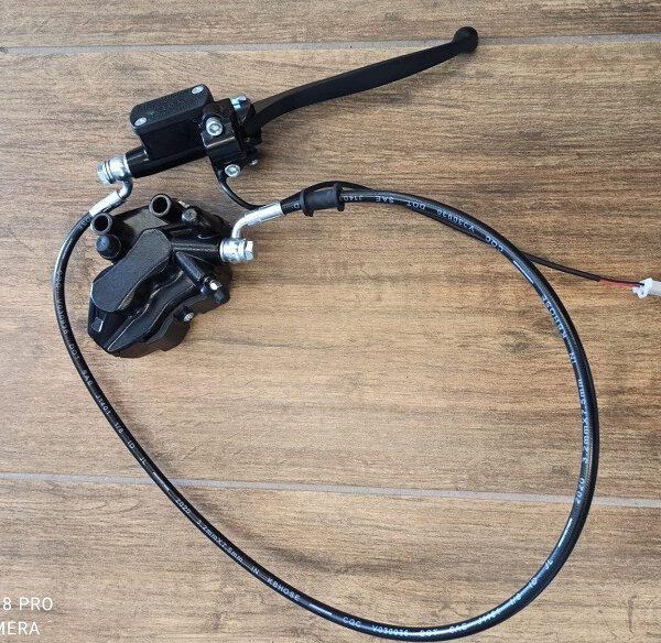SET FRENI ANTERIORE PINZA POMPA LEVA TUBO PASTIGLIE - bici elettrica scooter SKY Z-TECH e REVENGE