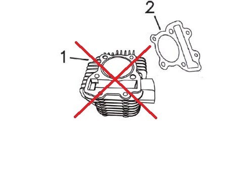 GUARNIZIONE BASE  DEL CILINDRO YX 170cc - blocco motore pit bike krz 170 kayo 4 tempi