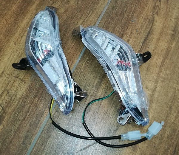 cp FRECCE TRASPARENTI FRECCIA DESTRA + SINISTRA LAMPADA FANALE - bici elettrica scooter sky II tipo z-tech