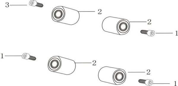 2pz TAMPONI PROTEZIONI PERNO RUOTA PIT BIKE KAYO MOTARD GP1