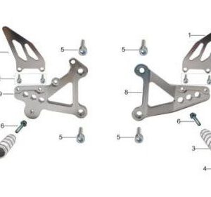 SET COMPLETO PEDALINE CNC MINIGP KAYO