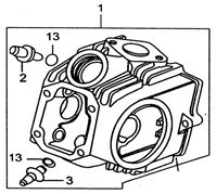 TESTA YX 125CC ESCLUSO VALVOLE E ALBERO A CAMME - BLOCCO MOTORE PIT BIKE KAYO KRZ 125
