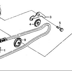 SET CATENA DISTRIBUZIONE YX 125cc 125 - blocco motore 4 tempi kayo krz