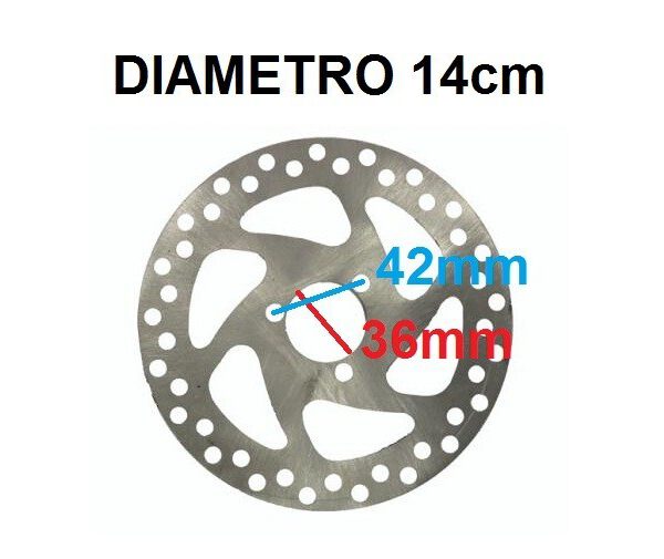 DISCO FRENO MINIQUAD 14cm INTERNO 36mm freni miniatv