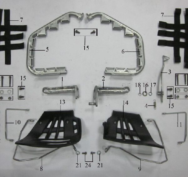 cp PARAFANGHI POGGIAPIEDE QUAD ATV 250cc PANTERA - tipo lem kondor