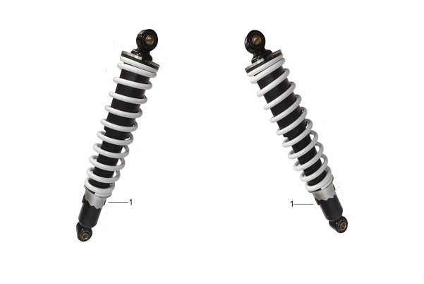COPPIA AMMORTIZZATORI ANTERIORI QUAD TOR250 KAYO 250cc INTERASSE 345mm