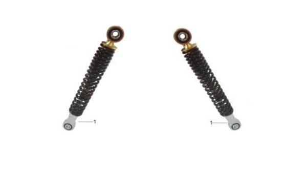 COPPIA AMMORTIZZATORI ANTERIORI 265mm KAYO QUAD PREDATOR 110 sospensioni