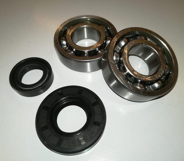 SET CUSCINETTI 6203 17X40X12 + PARAOLI 17X35X7 15X24X7 ALBERO 50cc 65cc MOTORE MORINI lem ktm