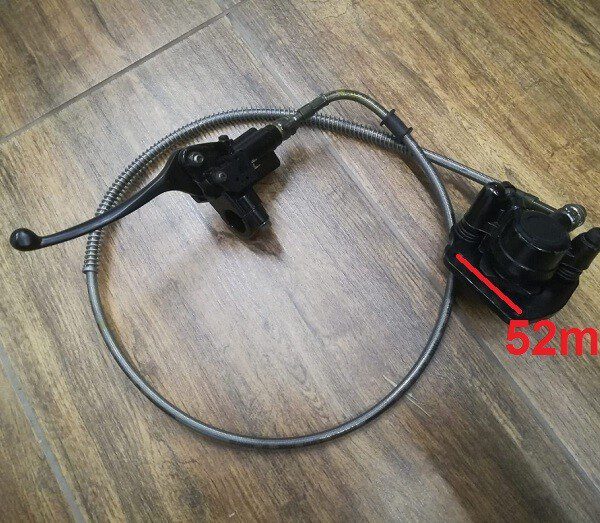 KIT FRENI ANTERIORE PIT BIKE MONOPISTONCINO INTERASSE 52mm POMPA PINZA LEVA FRENO