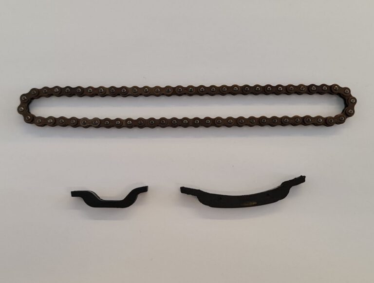 CATENA+COPPIA PATTINI SCORRI CATENA DISTRIBUZIONE AVVIAMENTO ELETTRICO 19.5CM CHIUSA 31 MAGLIE