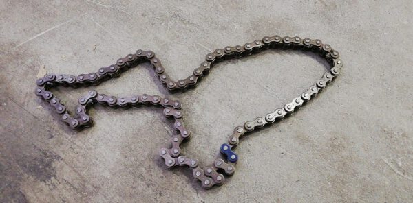 CATENA DI DISTRIBUZIONE 26,5cm DA CHIUSA 42 MAGLIE blocco motore 110cc