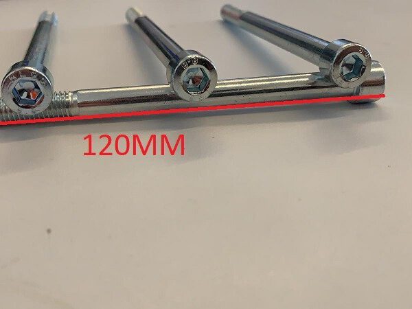 kit 4PZ PERNI SUPPORTI MANUBRIO 12cm M8 DADI BULLONI VITI FISSAGGIO