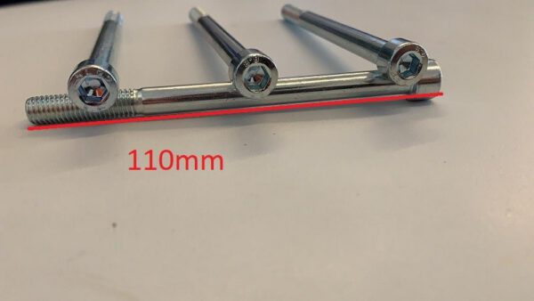 kit 4PZ PERNI SUPPORTI MANUBRIO 11cm M8 DADI BULLONI VITI FISSAGGIO
