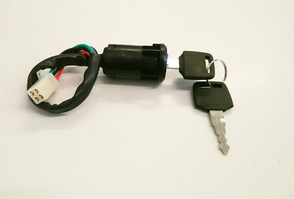 BLOCCHETTO CHIAVI - quad miniquad 4 tempi pit bike minimoto avviamento 4 FILI ATTACCO MASCHIO