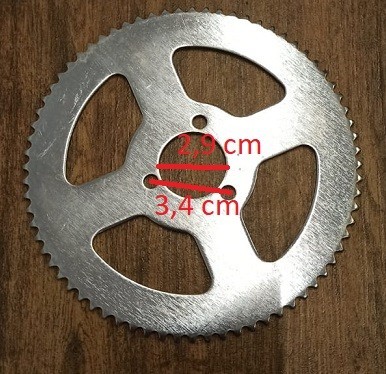 CORONA MINIMOTO 72 DENTI PASSO PICCOLO MINIATV MINIQUAD CATENA