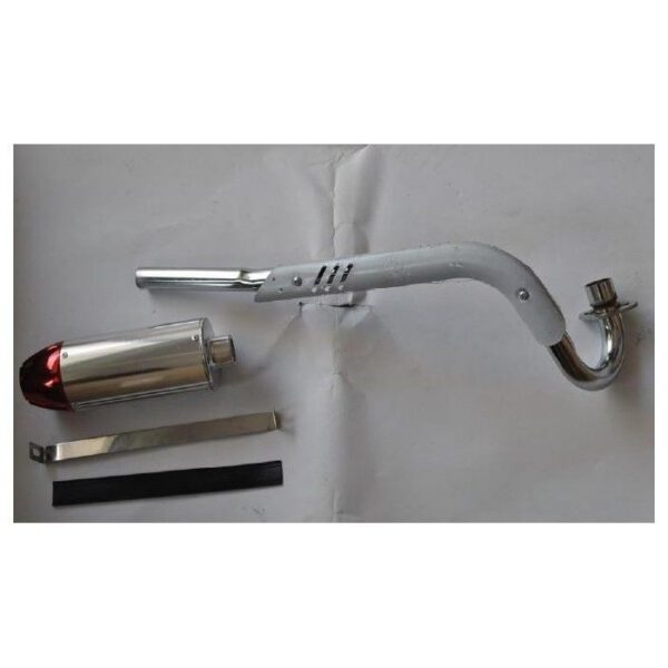 TUBO + TERMINALE SILENZIATORE MARMITTA COMPLETA PIT BIKE ORION - cross racing