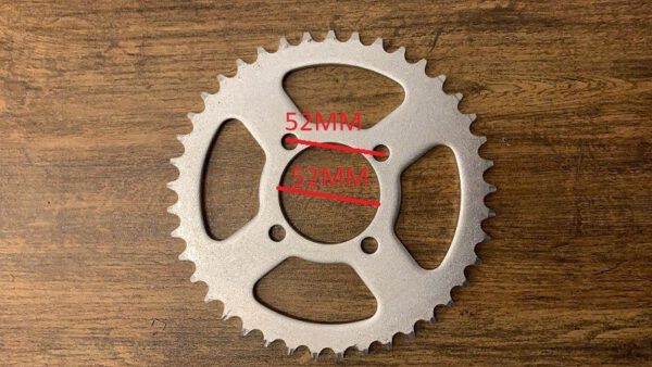 CORONA ORION ATV 4 TEMPI 41 PASSO 420 DENTI PIT BIKE CROSS MINICROSS DISTANZA DA FORO A FORO 52MM