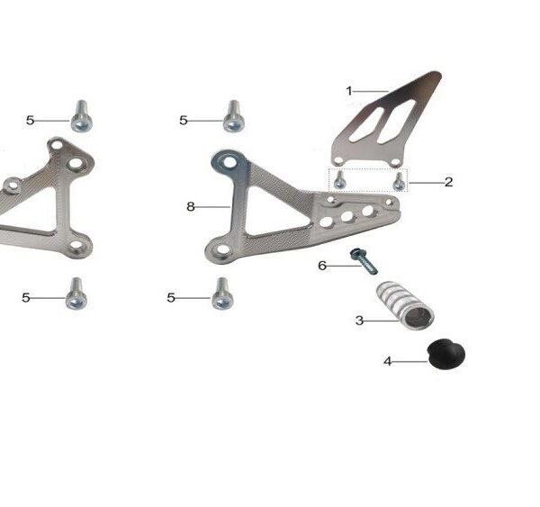GOMMINI GOMMINI ESTERNI PER PEDALINE POGGIAPIEDI MINIGP 150 CC