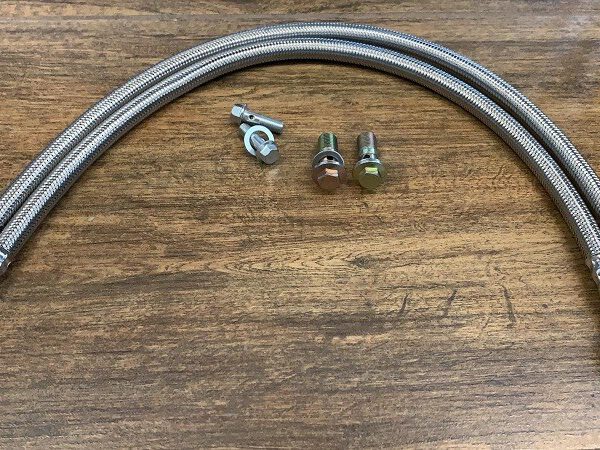 COPPIA TUBI + SET KIT VITI DI FISSAGGIO RADIATORE OLIO RAFFREDDAMENTO PER QUAD KAYO A200