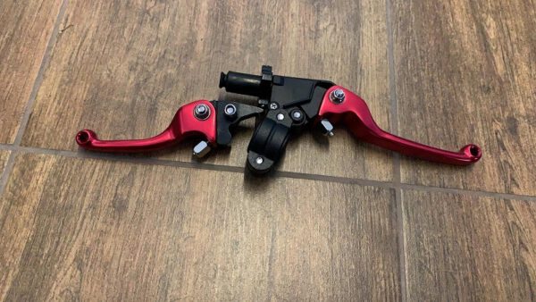 1 CP LEVA FRIZIONE LEVA FRENO PIT BIKE CNC ROSSO RACING