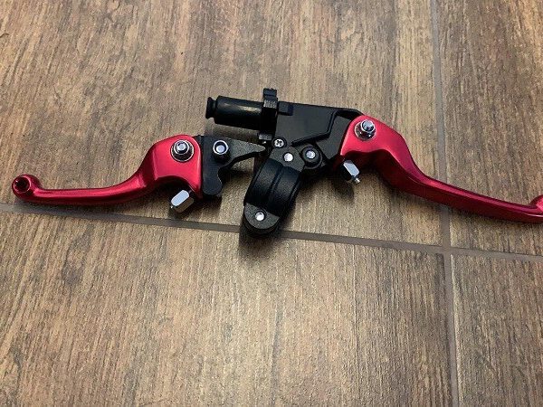 1 CP LEVA FRIZIONE LEVA FRENO PIT BIKE CNC ROSSO RACING