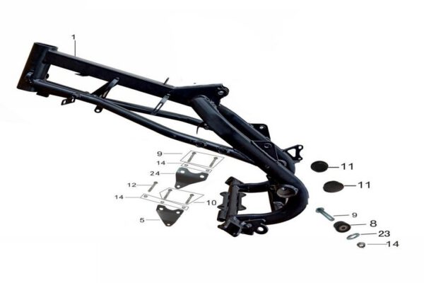 tappo telaio copri perno blocco motore per pit bike tt140