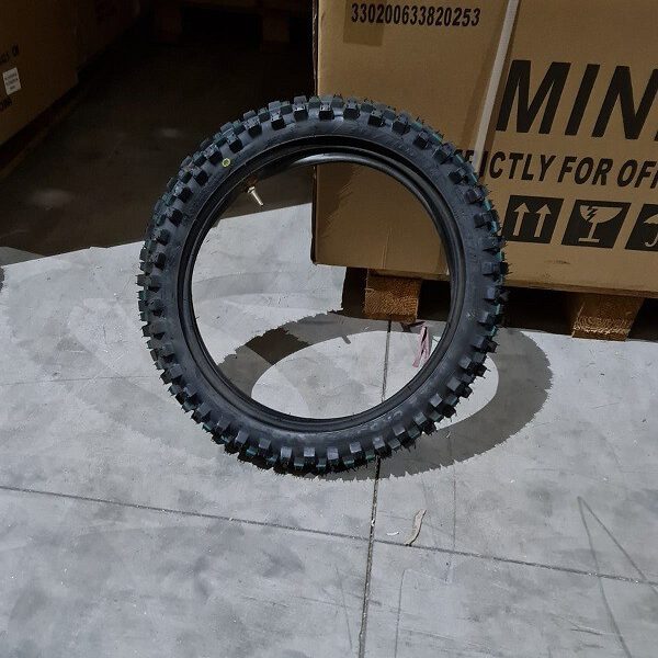 01pz GOMMA + CAMERA D'ARIA  COPERTONE VECCHIA 70/100-14 ANTERIORE CROSS PIT BIKE 70 100 14