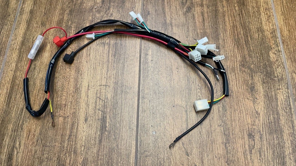 IMPIANTO ELETTRICO MINIQUAD 2t PER MOTORE CON AVVIAMENTO ELETTRICO connettori motorino cablaggio