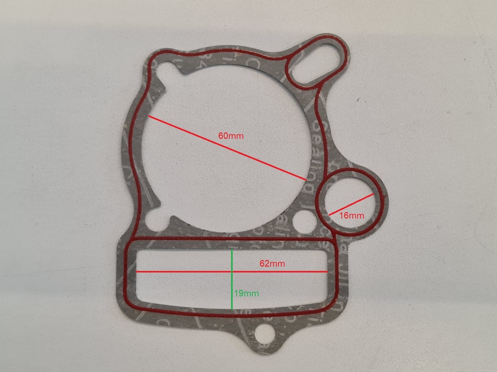 GUARNIZIONE DEL BASAMENTO DEL CILINDRO PER MOTORE YX 125 PITBIKE KAYO TT125 QUAD AT125 125cc