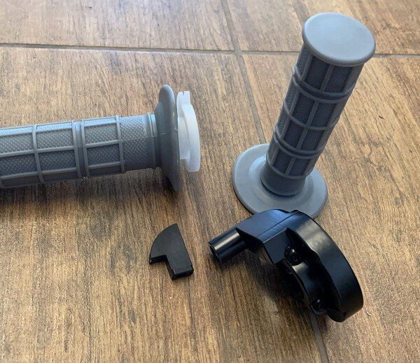 KIT COMPLETO ACCELERATORE + MANOPOLA DI SINISTRA PER MINICROSS KAYO KT50 50cc 2T