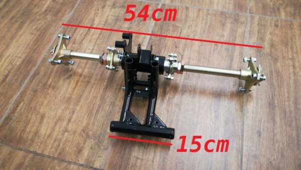 ASSE ASSALE QUAD 110CC 6" - 54cm completo carro mozzi corona disco