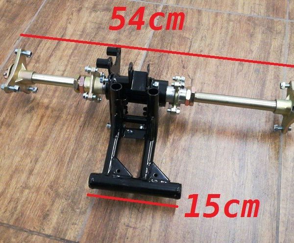 ASSE ASSALE QUAD 110CC 6" - 54cm completo carro mozzi corona disco