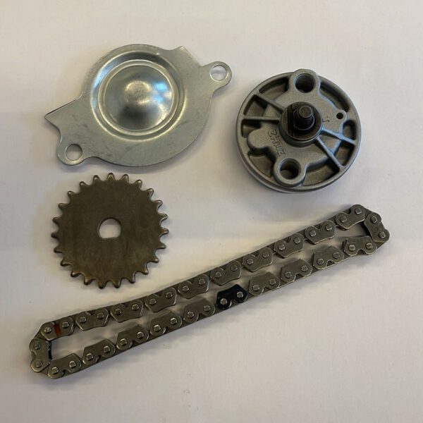 SET CATENA OLIO BLOCCO MOTORE GY6 QUAD KAYO AU180 180cc