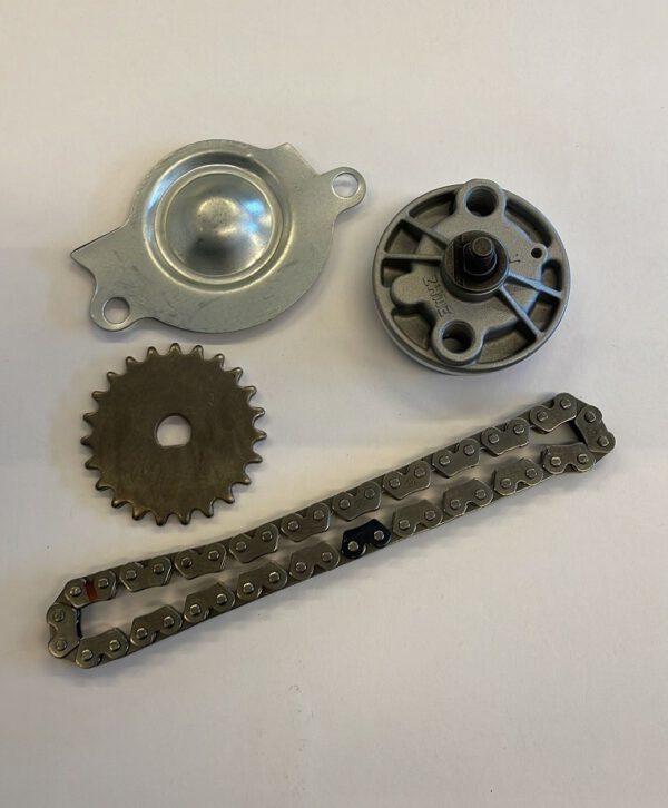 SET CATENA OLIO BLOCCO MOTORE GY6 QUAD KAYO AU180 180cc