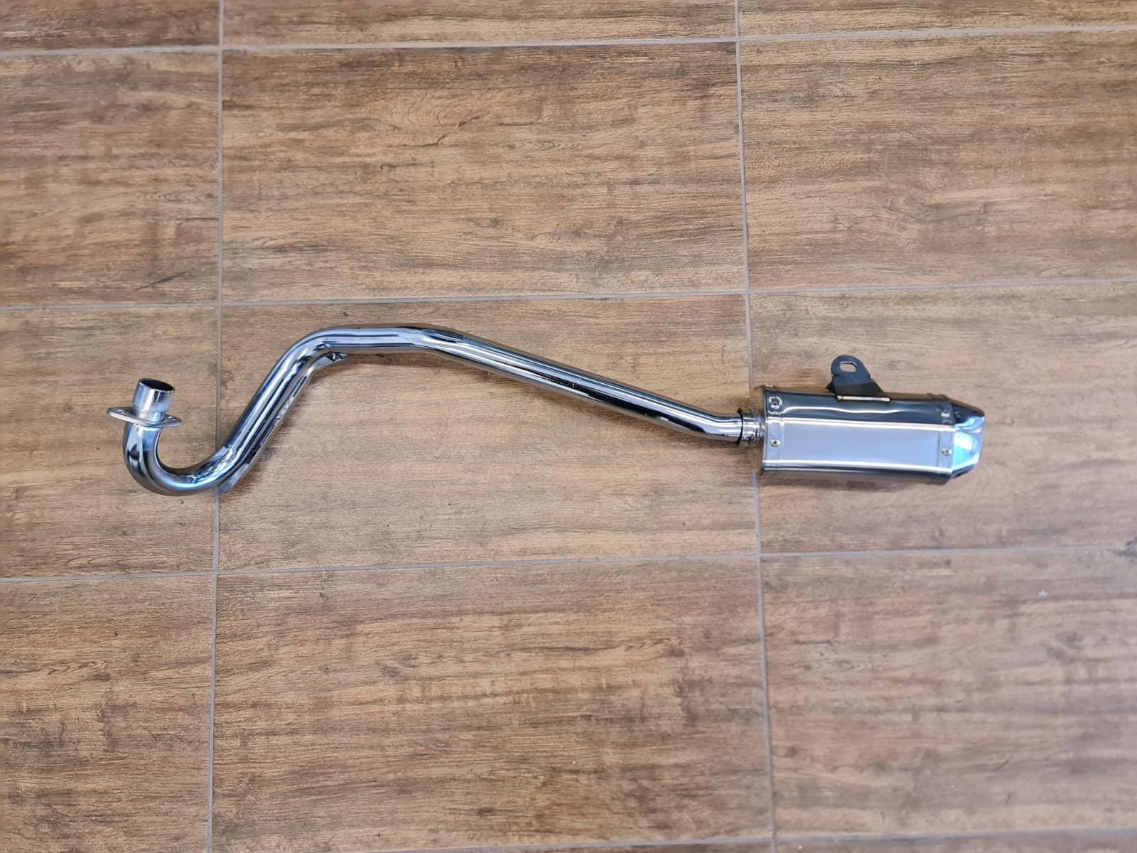 MARMITTA COMPLETA PER PIT BIKE KAYO TT190R SCARICO TERMINALE SILENZIATORE