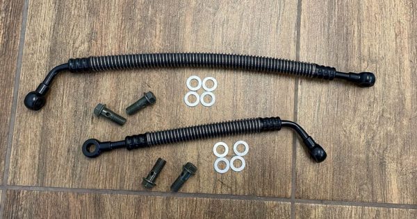 COPPIA TUBI + SET KIT VITI DI FISSAGGIO RADIATORE OLIO RAFFREDDAMENTO PER PITBIKE KAYO TT140 140cc