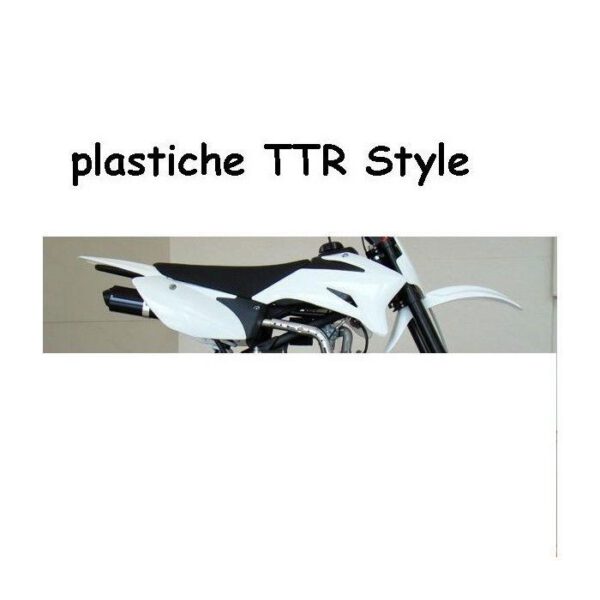 CARENE PLASTICHE PIT BIKE TTR CROSS 125 140 MONSTER BSE complete bianche