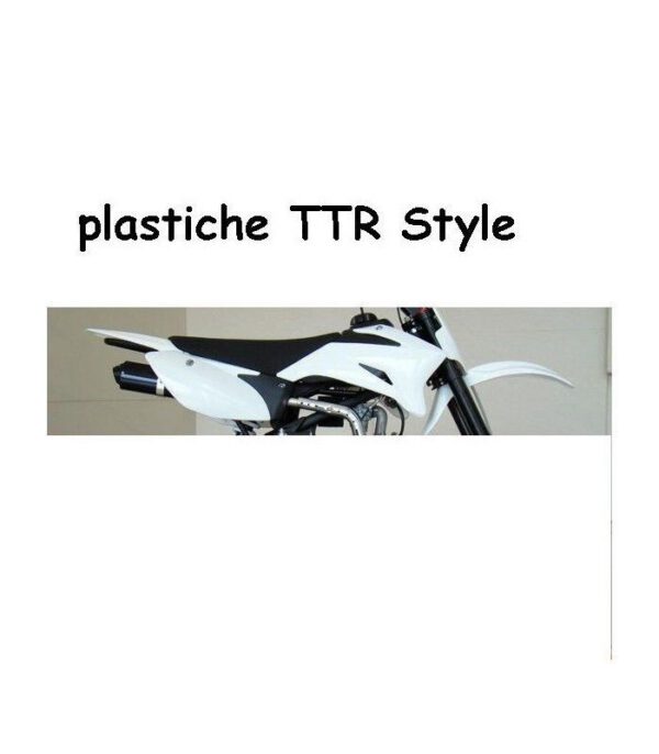 CARENE PLASTICHE PIT BIKE TTR CROSS 125 140 MONSTER BSE complete bianche