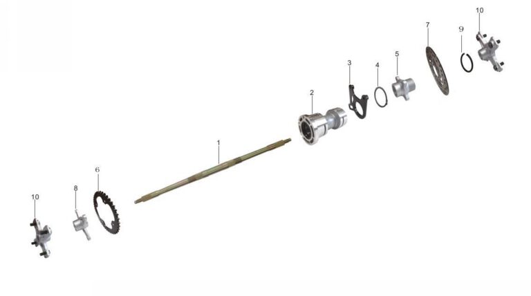 SET COMPLETO ASSE POSTERIORE QUAD ATV KAYO A200 A250 A300