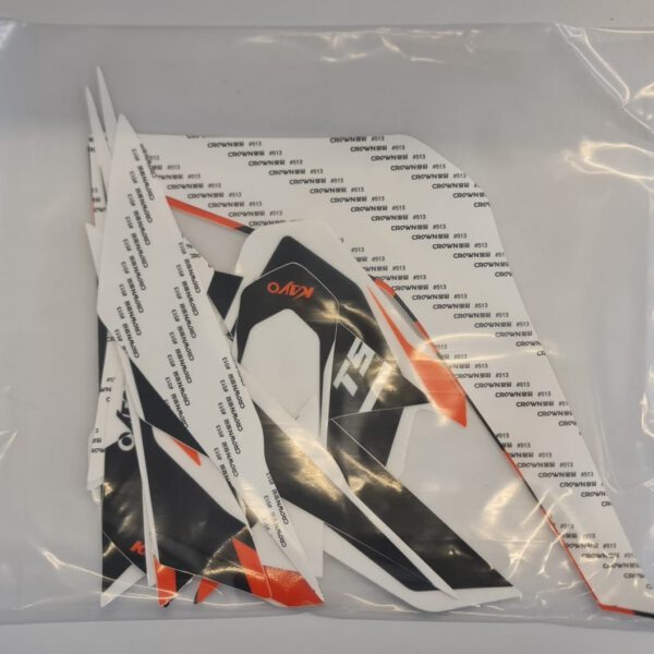 ADESIVI ARANCIONE NERO ORIGINALI PER PIT BIKE KAYO TS90 TS90R