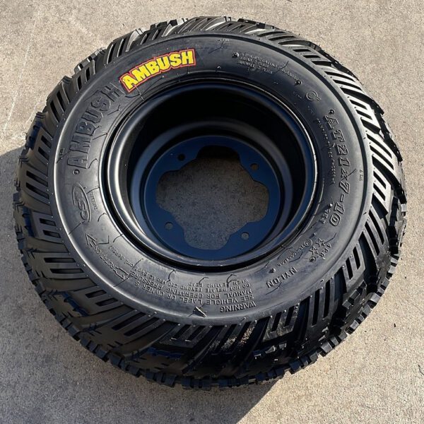 1 COPPIA GOMME CERCHIATE ANTERIORI DESTRA SINISTRA 21X7-10  PER QUAD KAYO A300 300cc