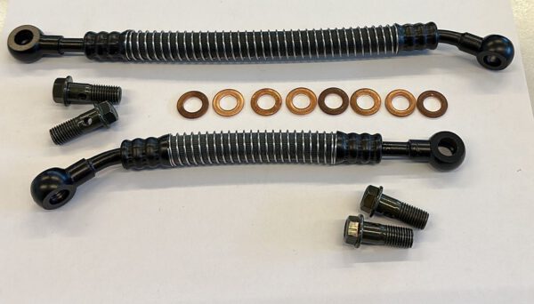 COPPIA TUBI + SET KIT VITI DI FISSAGGIO RADIATORE OLIO RAFFREDDAMENTO PER QUAD KAYO AU150 A150 150cc